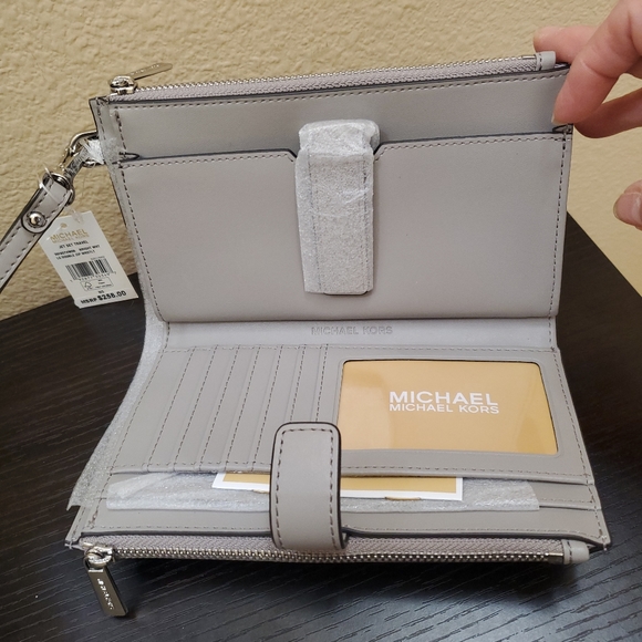 Michael kors Jet Set Medium Double Zip Wristlet Wallet - Picture 6 of 8